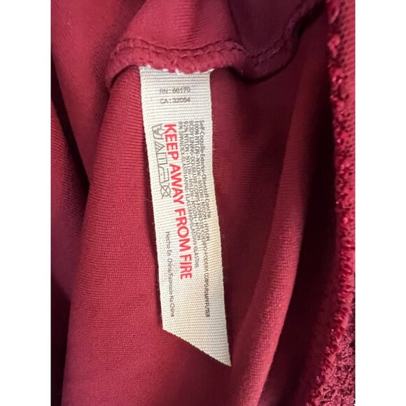 Free People Forever Young Red Lace Long-Sleeve Bodysuit Size Large - Picture 7 of 12